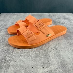 Melissa Double Strap Buckle Slide On Sandals Sz 8